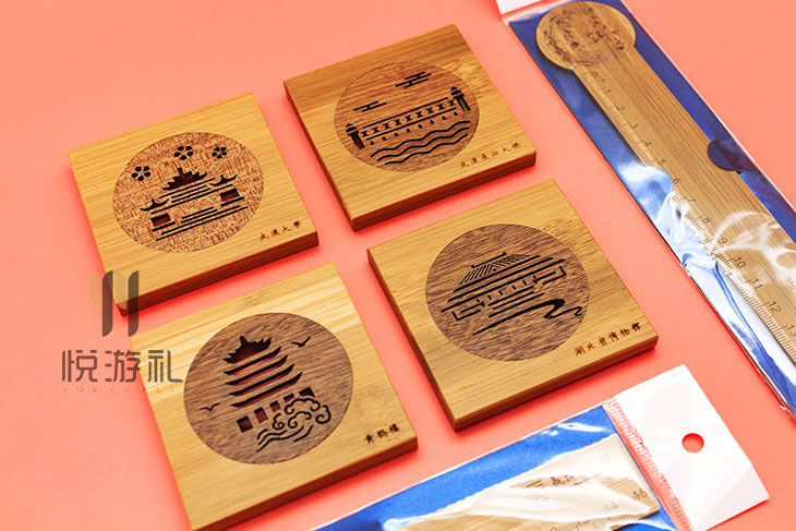 武汉景区文创产品杯垫