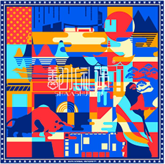 旅游纪念品设计——丝巾